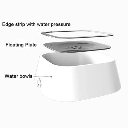 Dog Water Bowl Anti Splash No Slip Removable Design Vehicle Carried Travel Spill Proof Pet Bowls for Small Medium Dogs and Pets