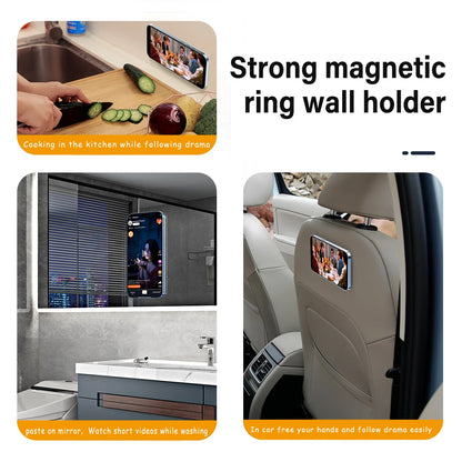 Magnetic Phone Holder For iPhone 15 14 13 12 Pro Max Magnet Ring Mount For Magsafe Smartphone Holder Stand for Wall Kitchen Car
