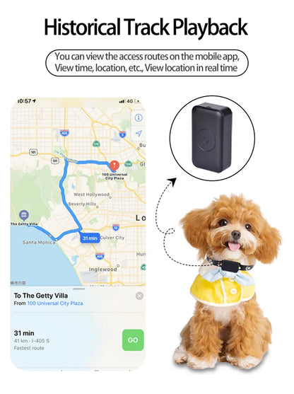 Pet Bluetooth GPS Tracker Dog Mini Tracking Movement Alert Collars Anti Lost Tracker for Cats and Puppies Remote Global Locator