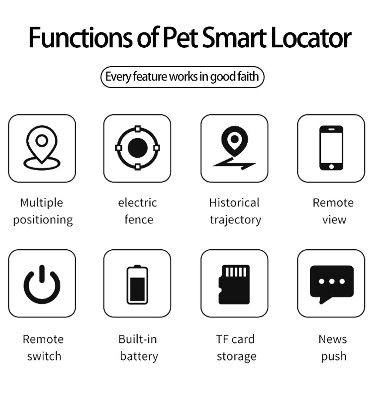 Pet Bluetooth GPS Tracker Dog Mini Tracking Movement Alert Collars Anti Lost Tracker for Cats and Puppies Remote Global Locator