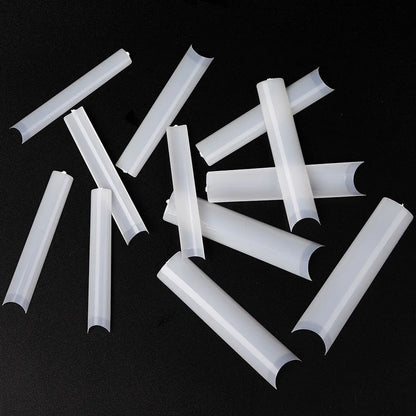 504Pcs Press On Nails 3XL Square Straight Extra Long False Nails Clear Natural Full Cover Acrylic Fake Nail Tips Manicure Tools