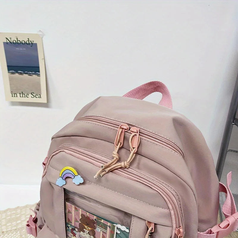 Large Capacity High School Student Backpack Female Korean Schoolbag Junior High School Student Girl Backpack