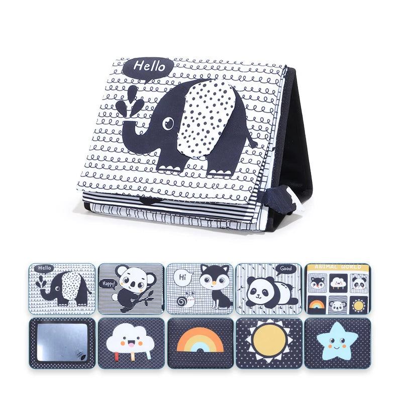 Baby Floor Mirror Sensory Toys Tummy Time for Babies Montessori Development Crawl High Contrast Activity Sensory Toy 0-6 Years