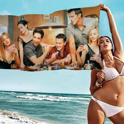 Friends TV Show Beach Towel For Kids Personalized Bath Towel Pool Towel Vacation Gift Picnic Towel Party Gift