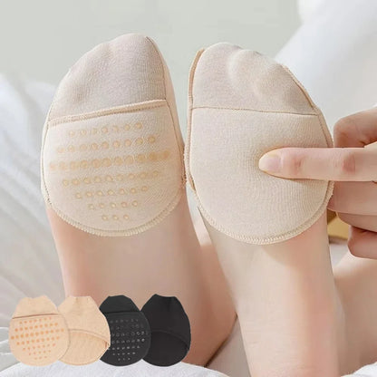 Womens High-Heeled Shoe Insoles-Ergonomic Half Insoles Protective Five-toe Forefoot Pads Ultra-Absorbent Non Skid Half Sock
