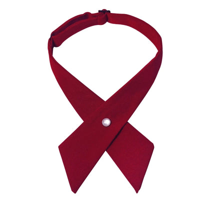 Crisscross Bow Tie Fashionsolid Color  Detachable Collar jk Apparel Accessories