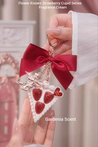 Flower Knows Strawberry Cupid Collection Solid Perfume Balm Pendant Perfumes Convenient On-the-Go