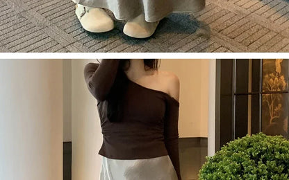 Maternity 2025 New Early Spring Vinegar Satin Covers Strap Slim A-line Long Skirt High Waist Drooping Fish Tail Youth Pregnancy