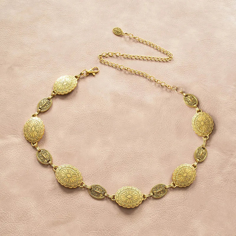 Fashion Retro Metal Accessories Fedora Belt Accessories Men Women Hats Straw Hat Accessories Belt Chain Decoration