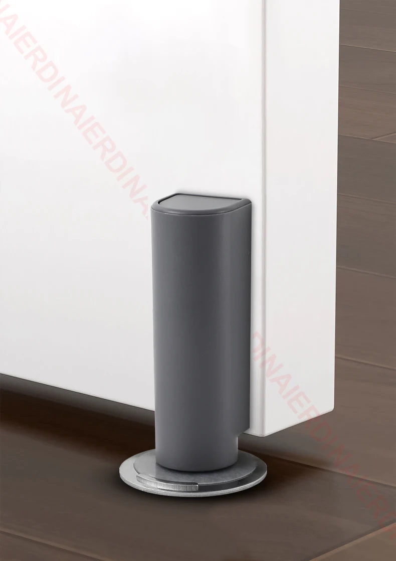 NAIERDI Magnetic Door Stopper Stainless Steel Heavy Duty Door Stop Black Nail-free Door Suction Door Holder Door Hardware