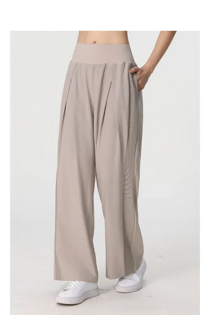 Yoga Pants Women's Loose Running Casual Pants Spring Summer Breathable Wide Leg Flare Outer Wear Sweatpants