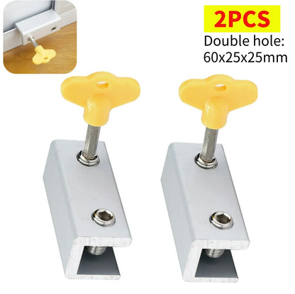 5-1pc Sliding Sash Stopper Cabinet Locks Straps Aluminum Alloy Safety Lock Child Protection Door And Window Anti-theft Lock