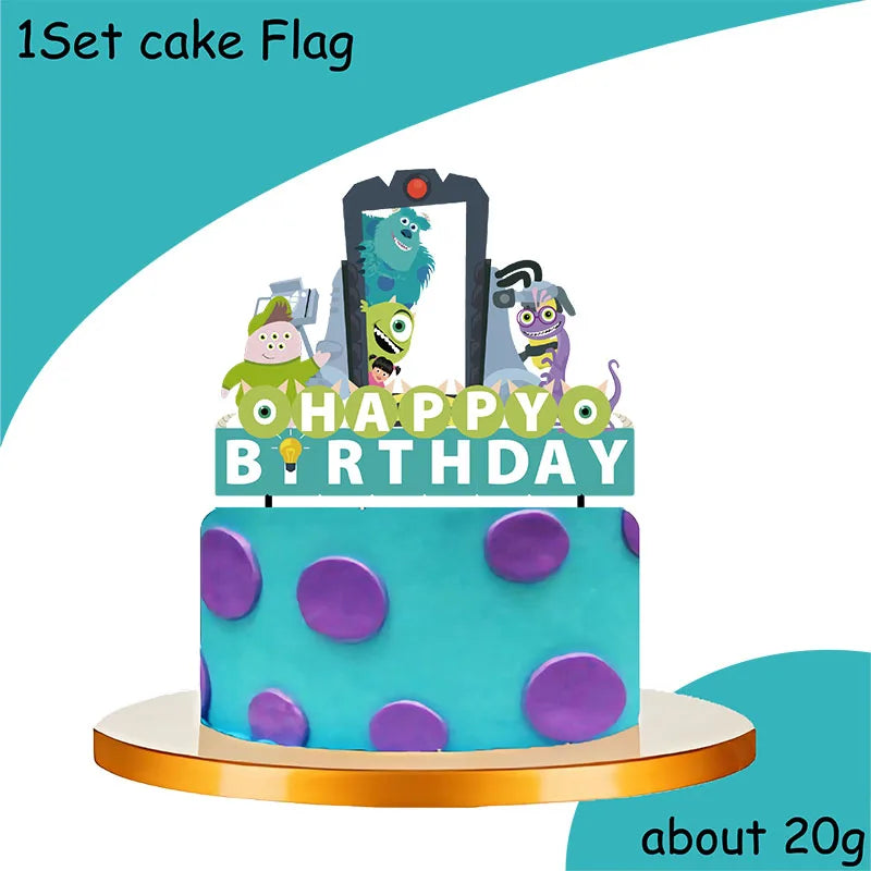 MINISO Monsters University Theme Birthday Party Decoration Party Supplies Hot Videos Scene Decoration Balloon Party Supplies