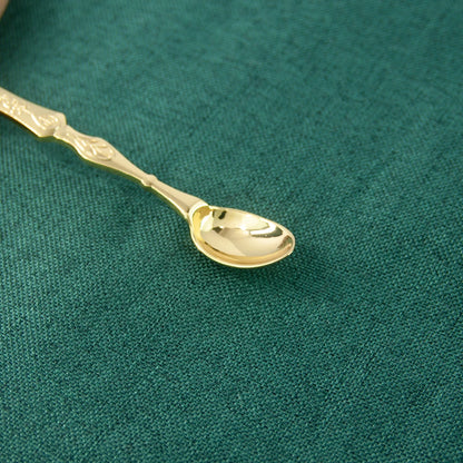 HT Church Product Religion Accessory Gold Plated Orthodox Holy Water Spoon Religious Rituals for Church Decoration