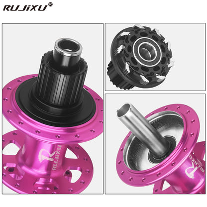 9 Pawls,RUJIXU, BOOST-Bicycle Bearing Hubs HG, MS, XD, 450T Noise, 5 Bearing Hubs, 110x15, 148x12mm, 32 Holes