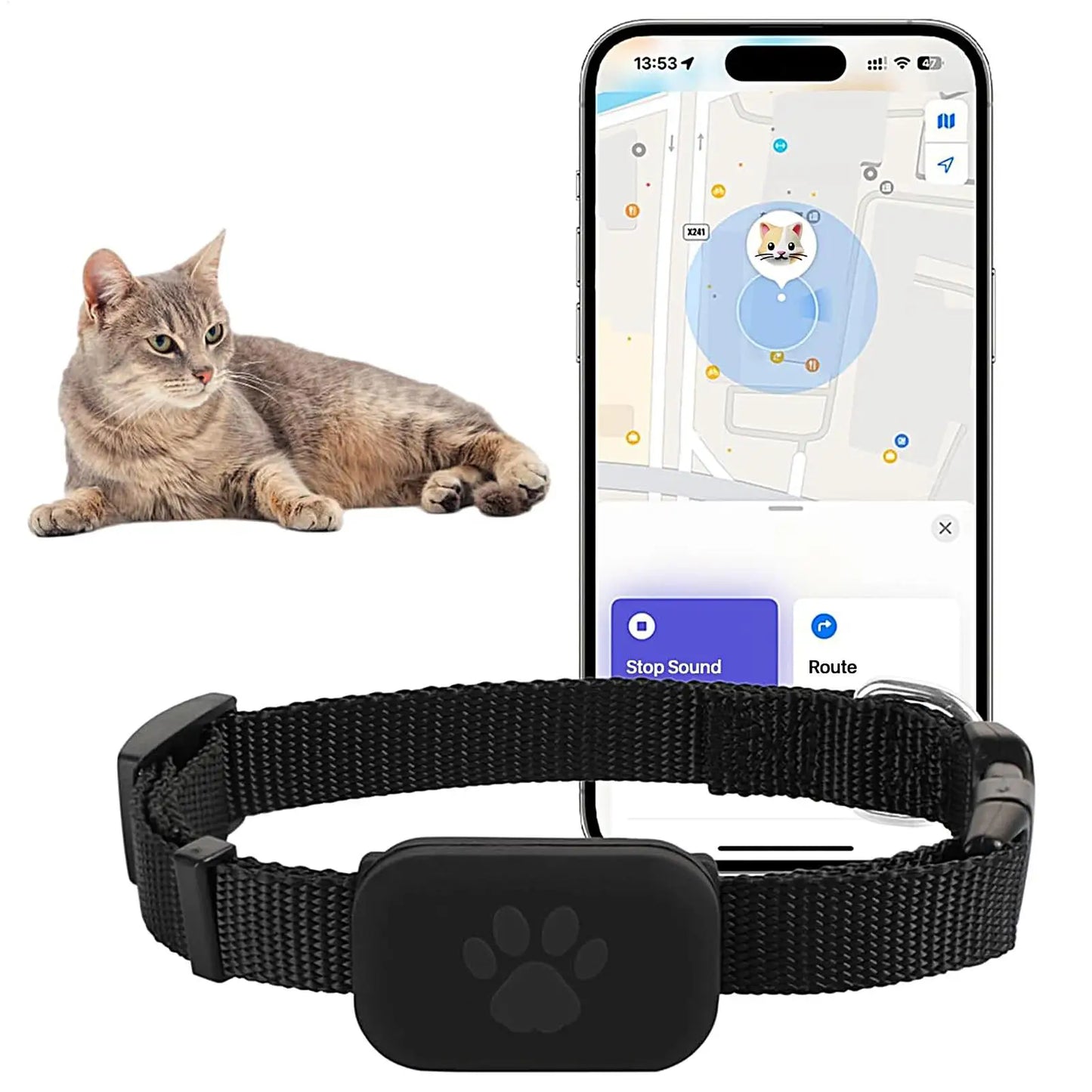 Cat Trackers GPS Cat Trackers Collar Pet Kitten GPS Collar Multifunctional Pet Smart GPS Trackers Pets Accessories For Dog Cat