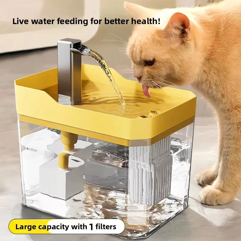 1.5L Cat Water Fountain Auto Filter Pet Cat Drinker USB Automatic Water Drinking Fountain Dispenser live Water Circulation