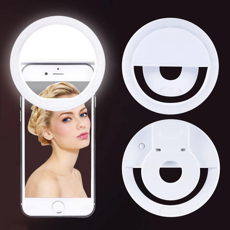Ring Lights Led Selfie Lamp Ring For Phone Tablet Portable Clip-On Lamp Girl Outdoor Night Darkness Selfie Enhancing Fill Lights