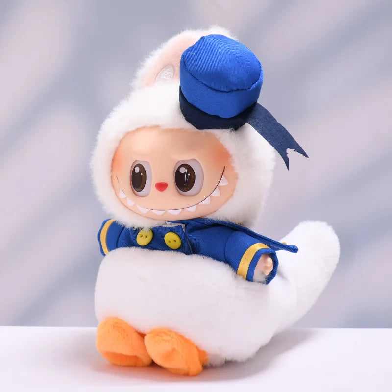 Labubu  Duck  Costume Clothes  Replacement  Doll Hanging  Ornament  First Second  Generation Soft  Plush Toy Accessories