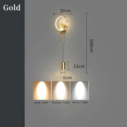 Modern LED Wall Lamp Minimalist Led Light Bedroom Bedside Wall Sconces Living Room Home Indoor Lighting Decorative Lamps