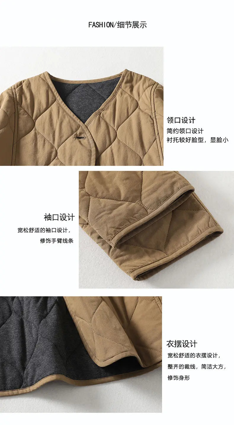 Oversized Women Parkas Overcoat New  Autumn Winter Lightweight Down Cotton Jacket Female Long Warm Padded Jacket Single-breasted