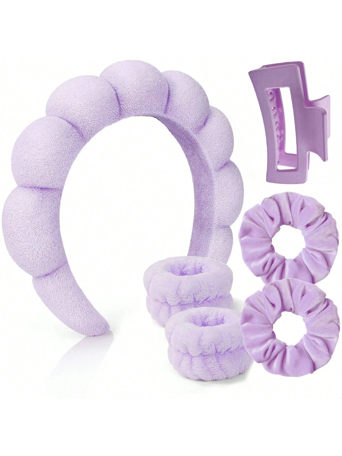 6 Pcs Hair Strapheadband and Wristband Set Skincare,  Spa Headband and Wristband Set, Women's Washing And Skincare Anti Damping