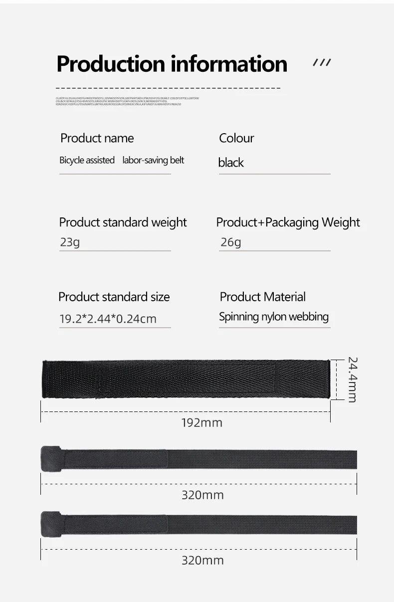 Bicycle Carrying Strap Hand Straps Luggage Tie Organization Straps Effort-Saving Portable Straps Tie Strap Bike equipment