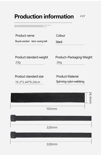 Bicycle Carrying Strap Hand Straps Luggage Tie Organization Straps Effort-Saving Portable Straps Tie Strap Bike equipment