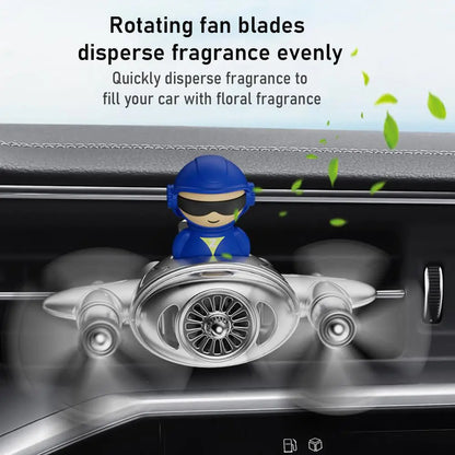 Car Air Freshener Odor Eliminator SUV Vent Clip Rotating Perfume Diffuser Pilot Shape Design Lasting Long Car Fragrance Diffuser