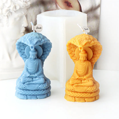 Buddha Silicone Candle Mold Church Buddha Incense Candle Plaster Decoration Mold Diy Church Candle making Supplies