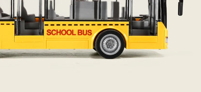 High-quality school bus toy car model large sound and light double-decker bus simulation car toy children's gift