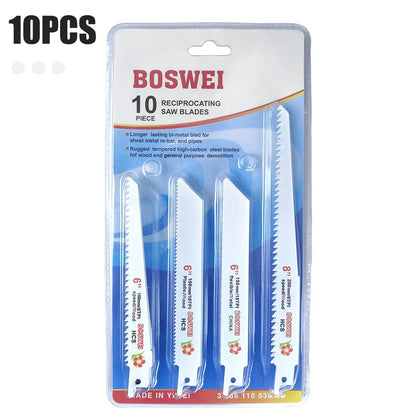 10Pcs Reciprocating Saw Blade Hand Saw  Wood Metal Reciprocating Saw Power Tools Accessories