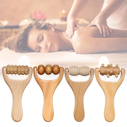 1Pcs Wooden Massage Roller,Multi-Functional Roller for Cellulite Reduction,Muscle Tension,Supports Skin Health,Full Body Roller
