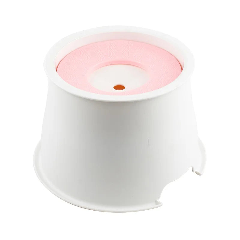 OUWO Pet Water Bowl Float Non Wet Mouth Cat Dog Buoyancy Pet Water With Floating Plates No Spill Water Bowl