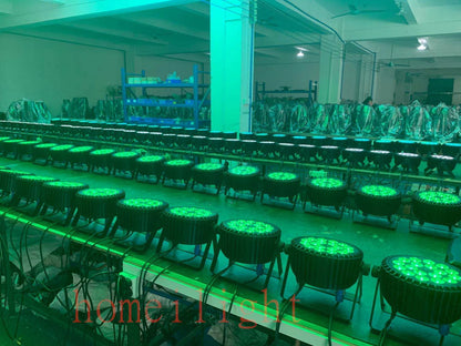 LED Par Can Wash ,Par Light ,Up Lights 18*18W RGBWAUV 6 in 1 LED Flat Luces Par Light  for Wedding ,Party ,DJ