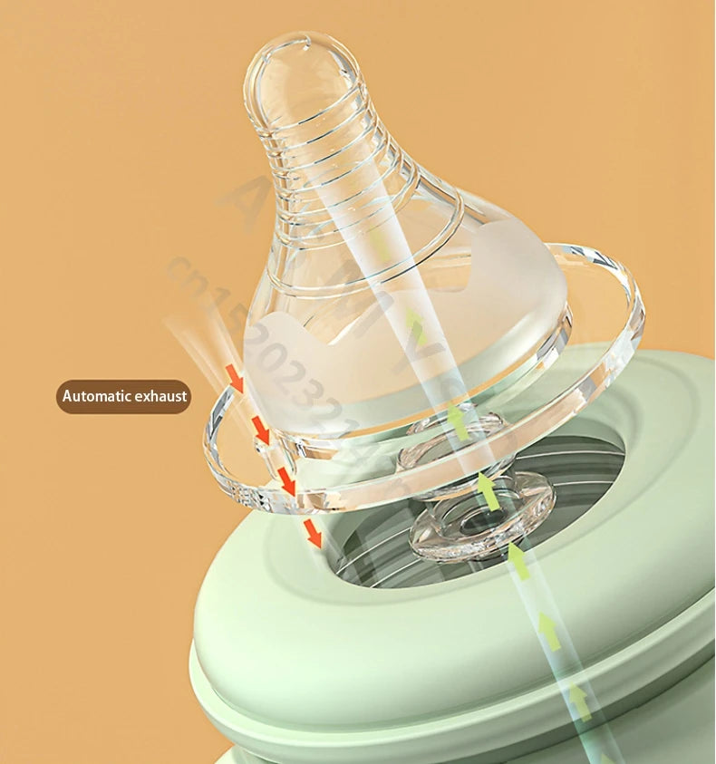 Newborn bottle/Big baby bottle/Handle anti bloating and anti falling baby bottle/Used by babies over 6 months old