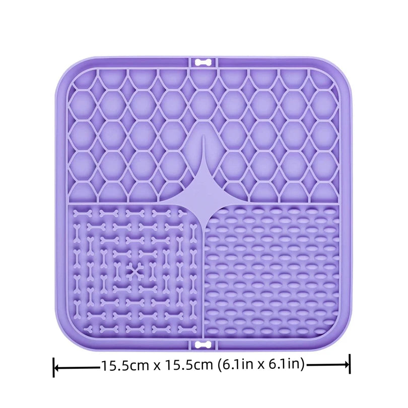 Silicone Pet Licking Pad for Dog & Cat | Anti-Choking Slow Feeder with Suction Cup | Yogurt Meal Mat & Slow Food Bowl Plate