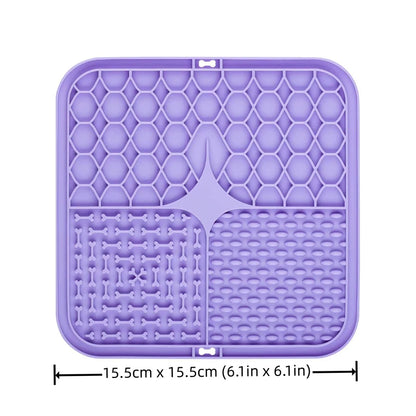 Silicone Pet Licking Pad for Dog & Cat | Anti-Choking Slow Feeder with Suction Cup | Yogurt Meal Mat & Slow Food Bowl Plate