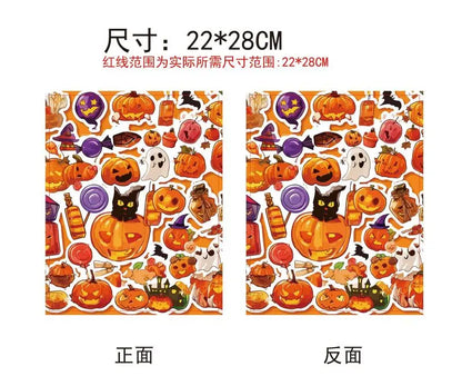 1pc Black Cat Book Sleeve Halloween Pumpkin Book Protector Book Covers for Paperbacks Washable Fabric Cloth Book Cover