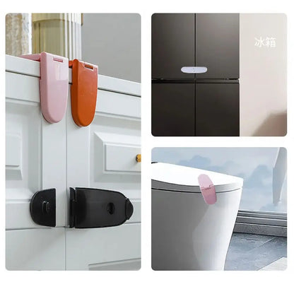Baby Cabinet Lock Self-Adhesive Child Safety Lock Easy To Use Bedroom Door Anti-opening Safety Lock Home Security Lock