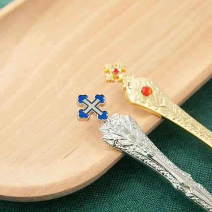 HT Church Product Religion Accessory Gold Plated Orthodox Holy Water Spoon Religious Rituals for Church Decoration
