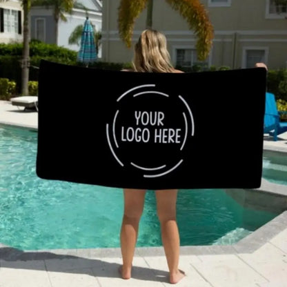 Personalized Beach Towel With Logo Quick-Drying Bath Towels Custom Team Sport Company Logo Towels With Your Own Design Logo