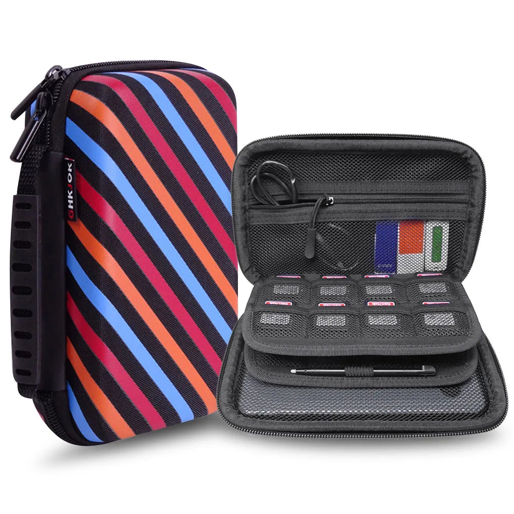 Travel Organizer Bag Pouch,EVA 3DS XL/LL Accessories Storage Bag for Power Bank, SD,USB Cables and Organizer case