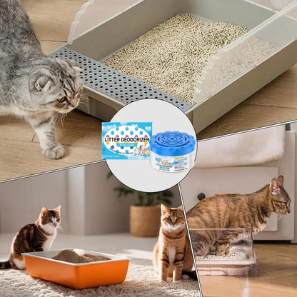 Litter Box Deodorizer Odor Eliminator Litterbox Deodorizer Cat Litter Scent Deodorizer Smell Eliminator Odor Absorber Gel