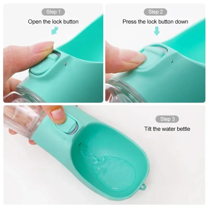 Outdoor Walking Puppy Pet Travel Water Bottle Cat Drinking Bowl Supplies Portable Dog Water Bottle for Small Large Dogs Bowl