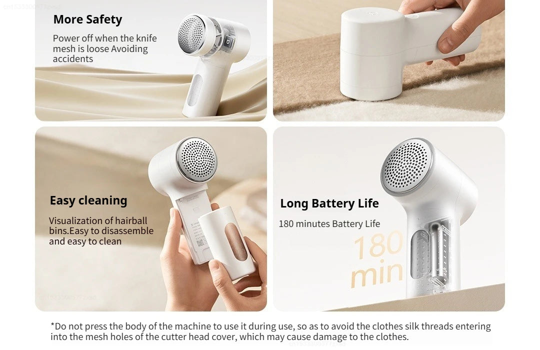 XIAOMI MIJIA Lint Remover 2 Rechargeable Cloth Fabric Shaver Fluff Pellet Remove Machine Shaving Removing Fluff USB Rechargeable