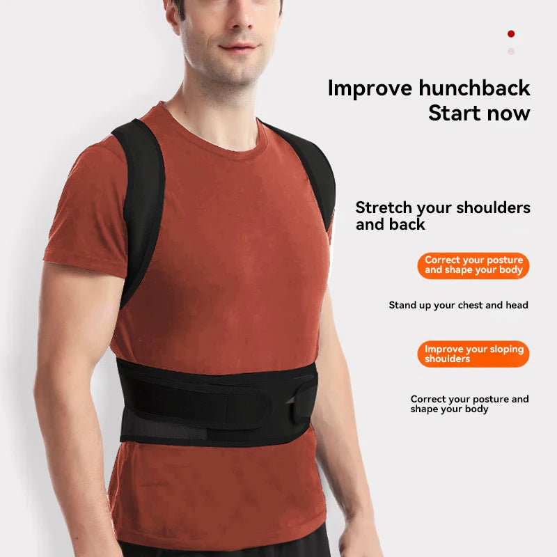 Back Brace Posture Corrector Belt for Women & Men Back Lumbar Support Adjustable Shoulder Posture Support for Improve Scoliosis