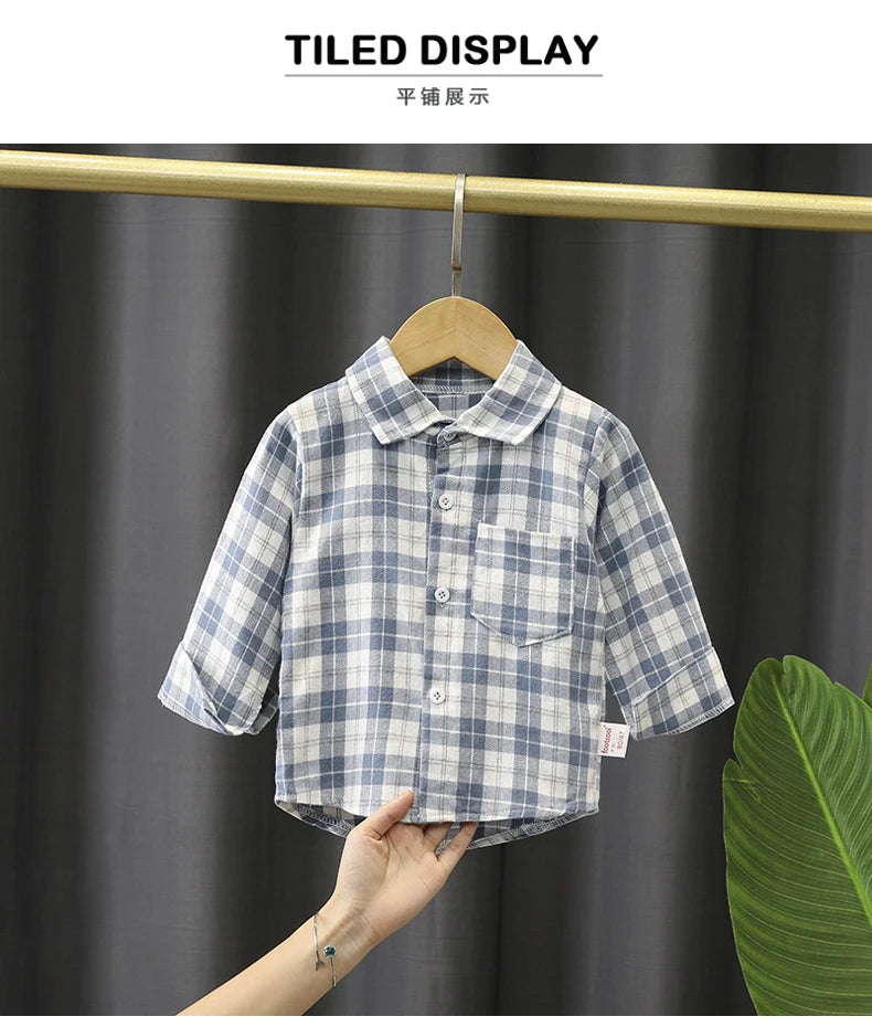 IENENS Baby Shirt Clothes Spring Thin Shirts Toddler Infant Boy Long Sleeve Tees Tops 1 2 3 4 Years Kids  Cotton Shirt