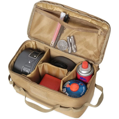Camping Storage Bag Portable Folding Large Capacity Ground Nail Tool Bag Gas Canister Hiking Picnic Cookware Utensils Kit Bag