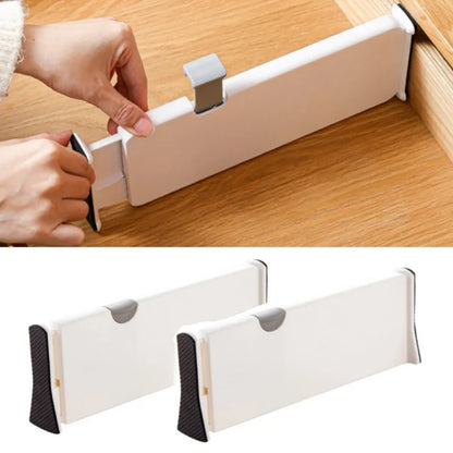 T Drawer Divider Adjustable Home Organization Dividers White Plastic Partition Holder Creative Retractable Drawer Dividers